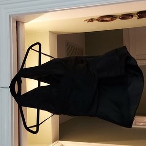 Black size 4 halter top cumberband with peplum waist